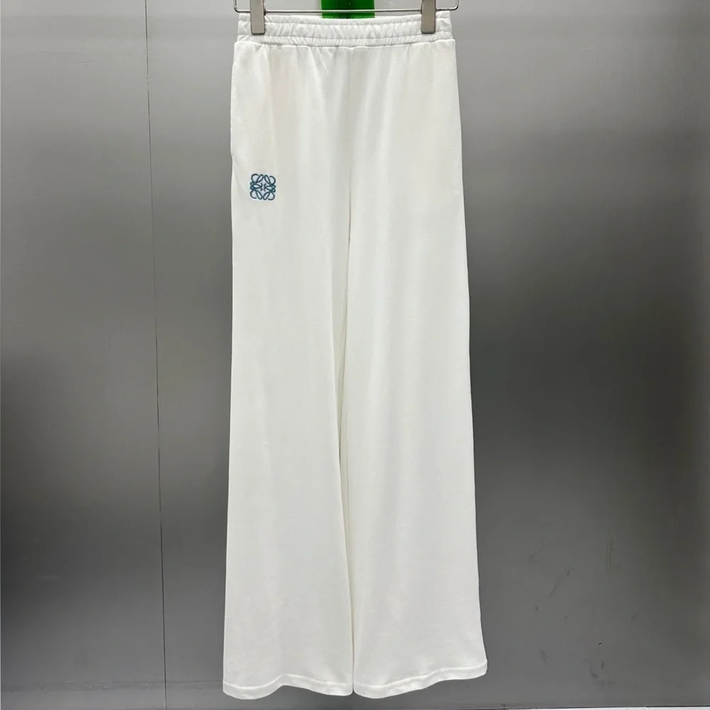 Loewe white Polo shirt and straight-leg pants casual suit - Picture 7 of 7
